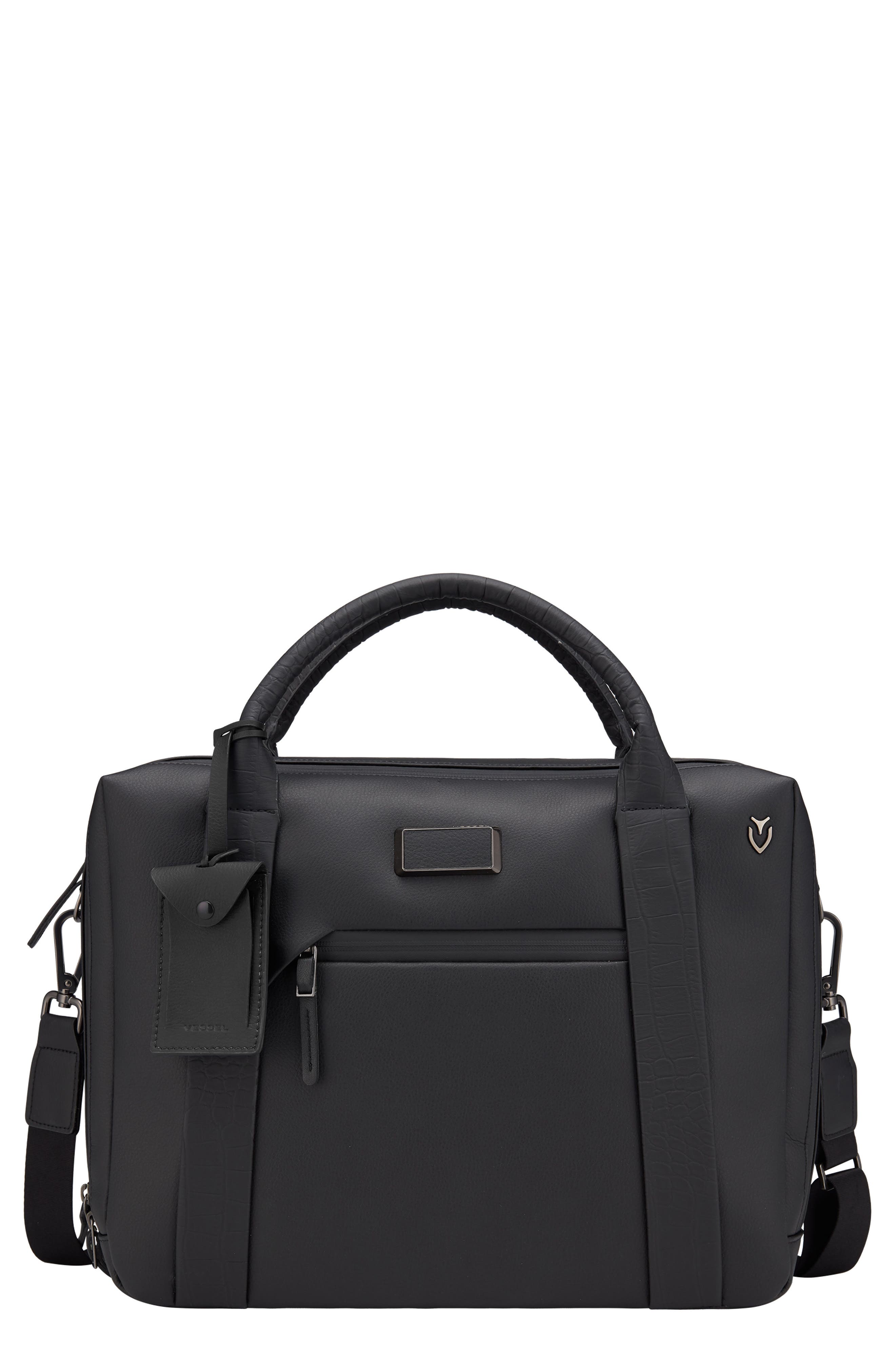 Vessel Signature 2.0 Faux Leather Briefcase, Main, color, 