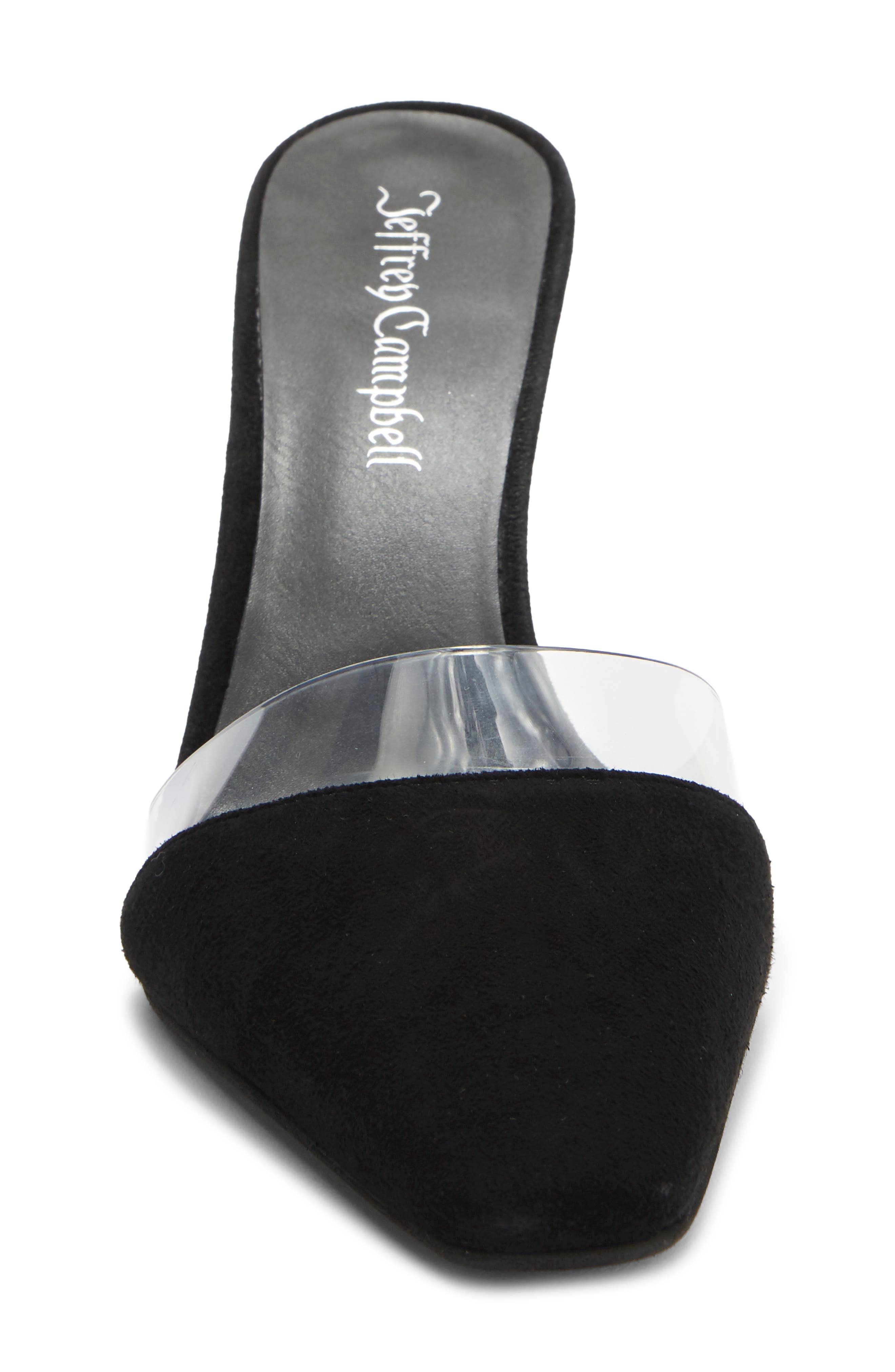 Allowance Mule, Alternate, color, BLACK SUEDE CLEAR