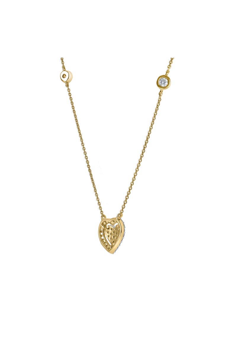 Mira Heart Diamond Necklace in 14K Gold, Alternate, color, 14K Yellow Gold