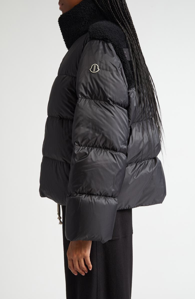 Moncler x Rick Owens Cyclopic Genuine Shearling Trim Down Puffer