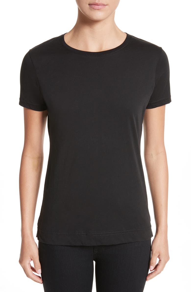 Adam Lippes Cotton Crewneck Tee, Main, color,