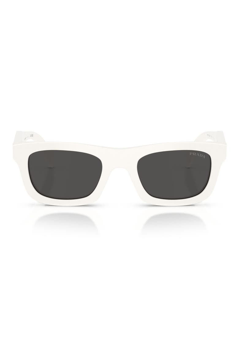 53mm Pillow Sunglasses, Main, color, TALC / DARK GREY