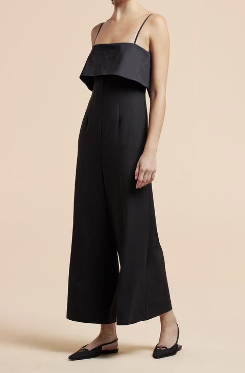 Tuxedo Wide Leg Jumpsuit