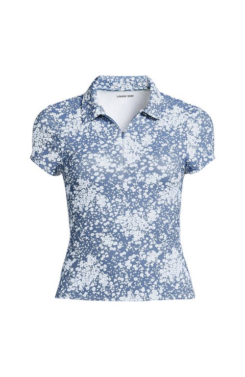 LANDS' END LANDS' END SHORT SLEEVE PIQUE JOHNNY COLLAR UPF 50 RASH GUARD 