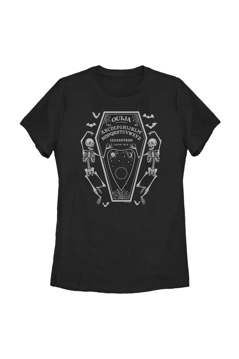 Women's Ouija Halloween Coffin  Graphic T-Shirt, Main, color, Black
