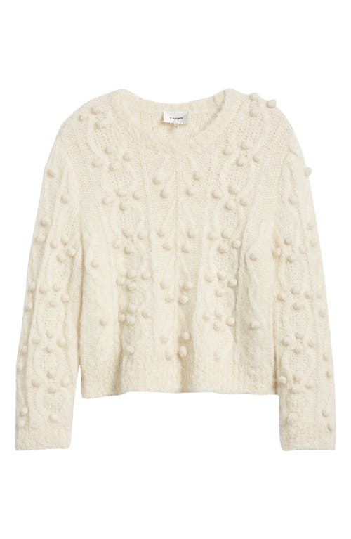 Frame Popcorn Sweater In White
