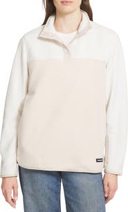 Lands' End Colorblock Fleece Insulated Pullover Jacket