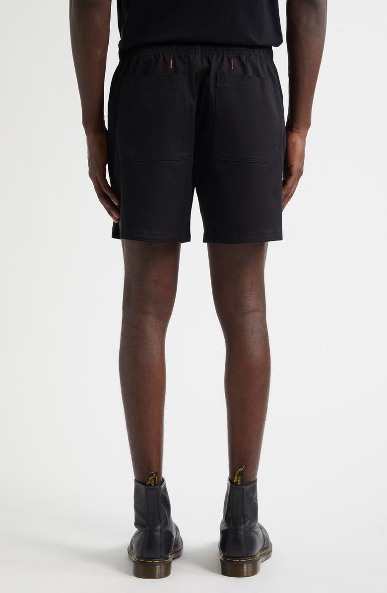 JKEEFER Rollins Stretch Cotton Gabardine Running Shorts, Alternate, color, Black