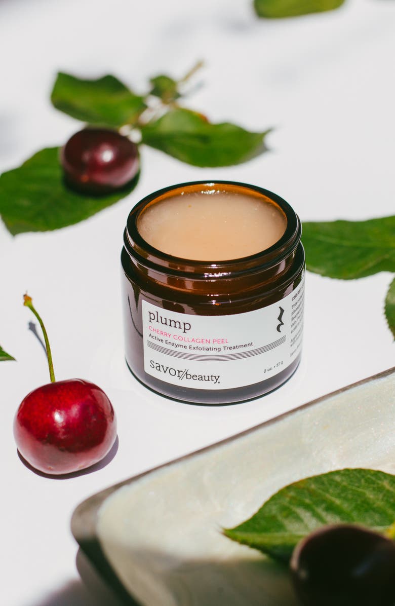 Savor Beauty Cherry Collagen Peel Active Enzyme Exfoliating Treatment, Alternate, color, 
