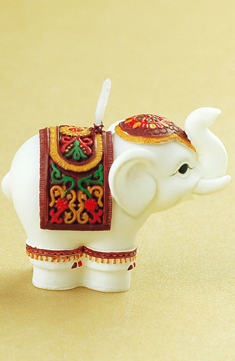 Southlake gifts Lucky Elephant Candle, Alternate, color, Off-White / Cream