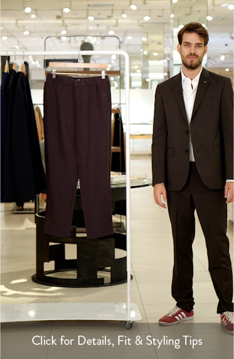 Tapered Linen Blend Pants, sales video thumbnail