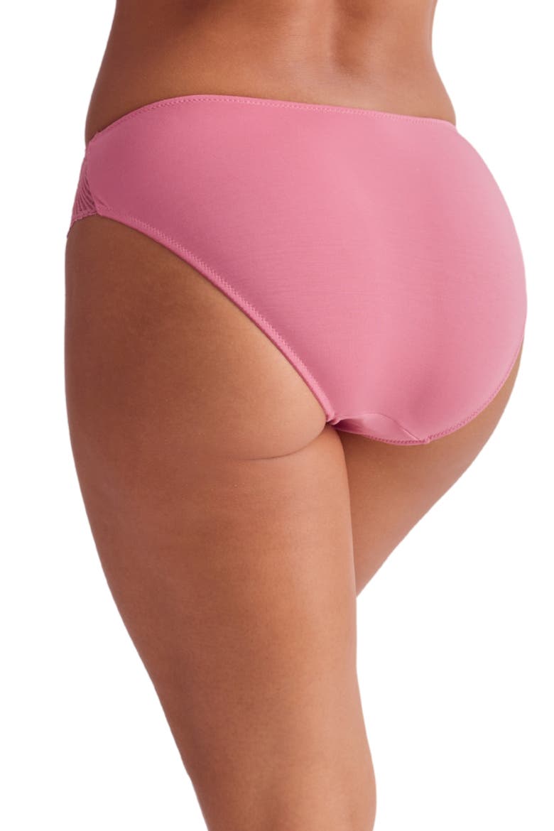 Belle Epoque Lace Trim Microfiber Briefs, Alternate, color, LIPSTICK