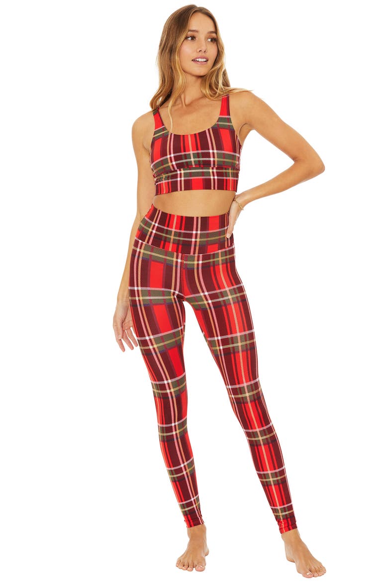 Piper Holiday Plaid High Waist Leggings, Alternate, color, HOLIDAY PLAID