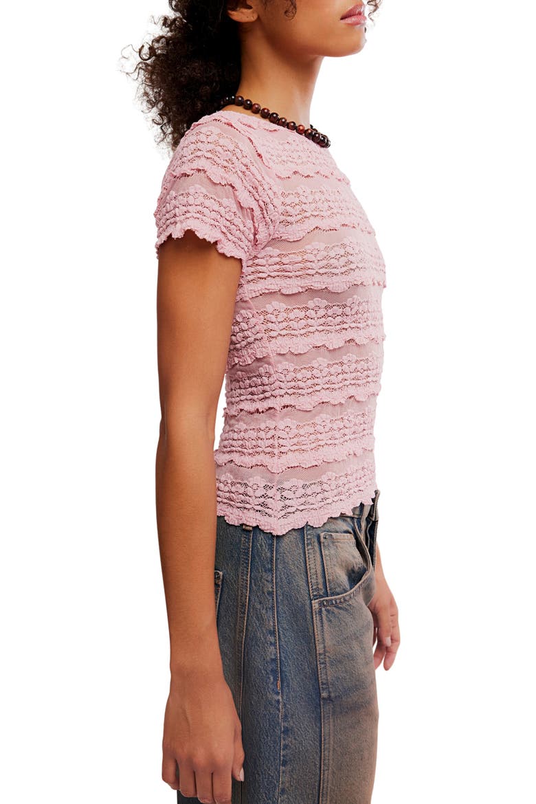Angelina Mixed Lace Top, Alternate, color, BLUSHING CORAL
