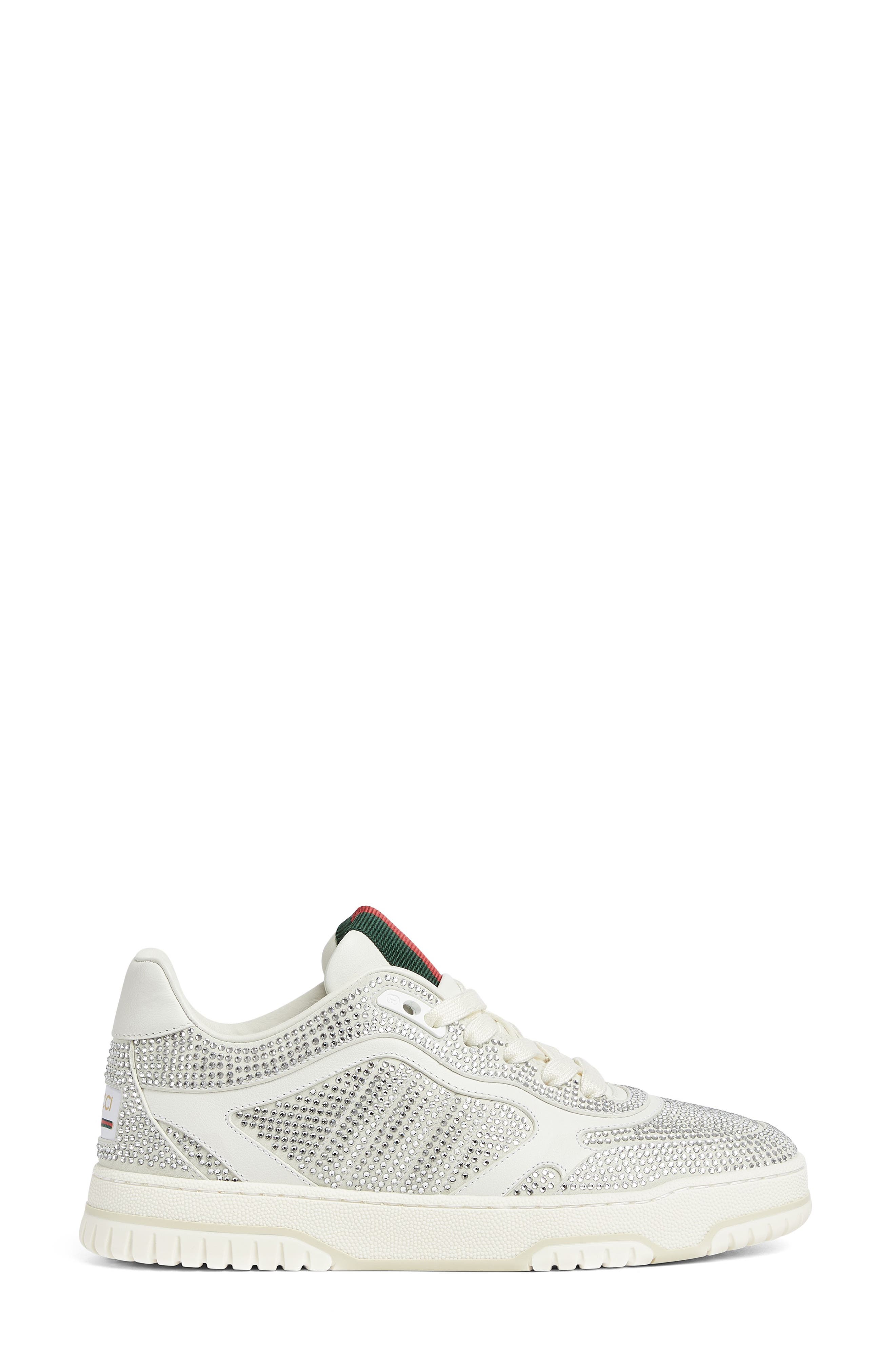 Gucci Re-Web Crystal Studded Sneaker, Alternate, color, 
