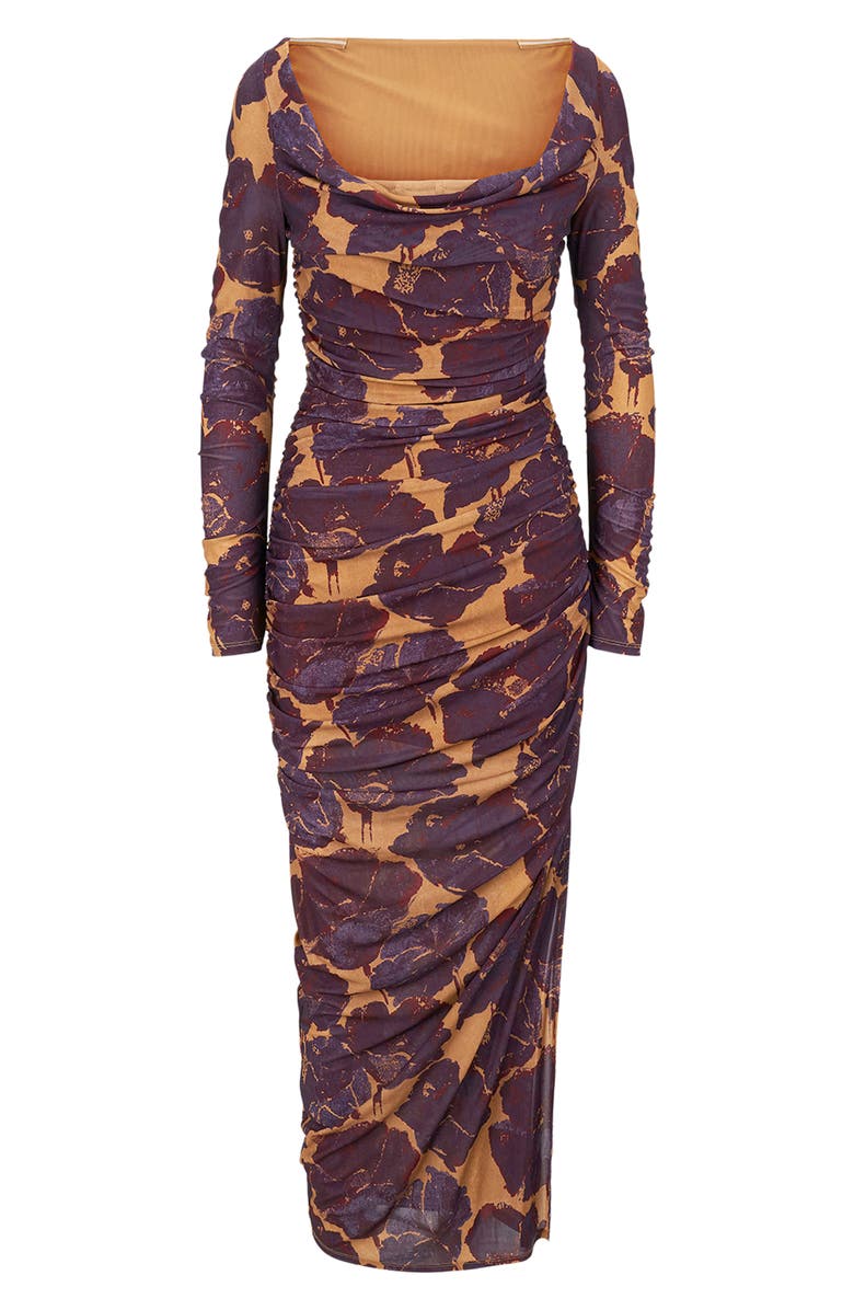 STAUD Solana Floral Print Long Sleeve Maxi Dress, Alternate, color, 