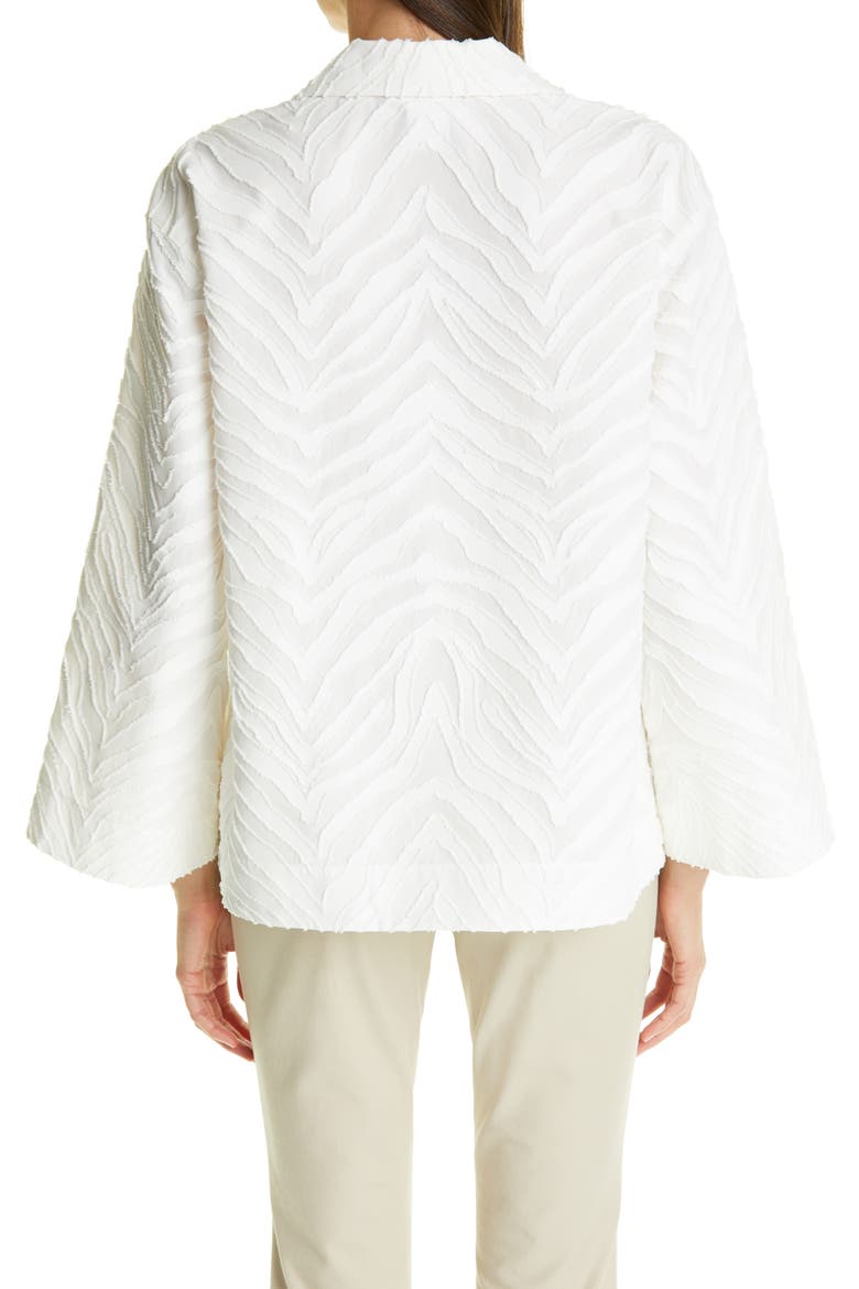 Dales Zebra Jacquard Top, Alternate, color, WHITE