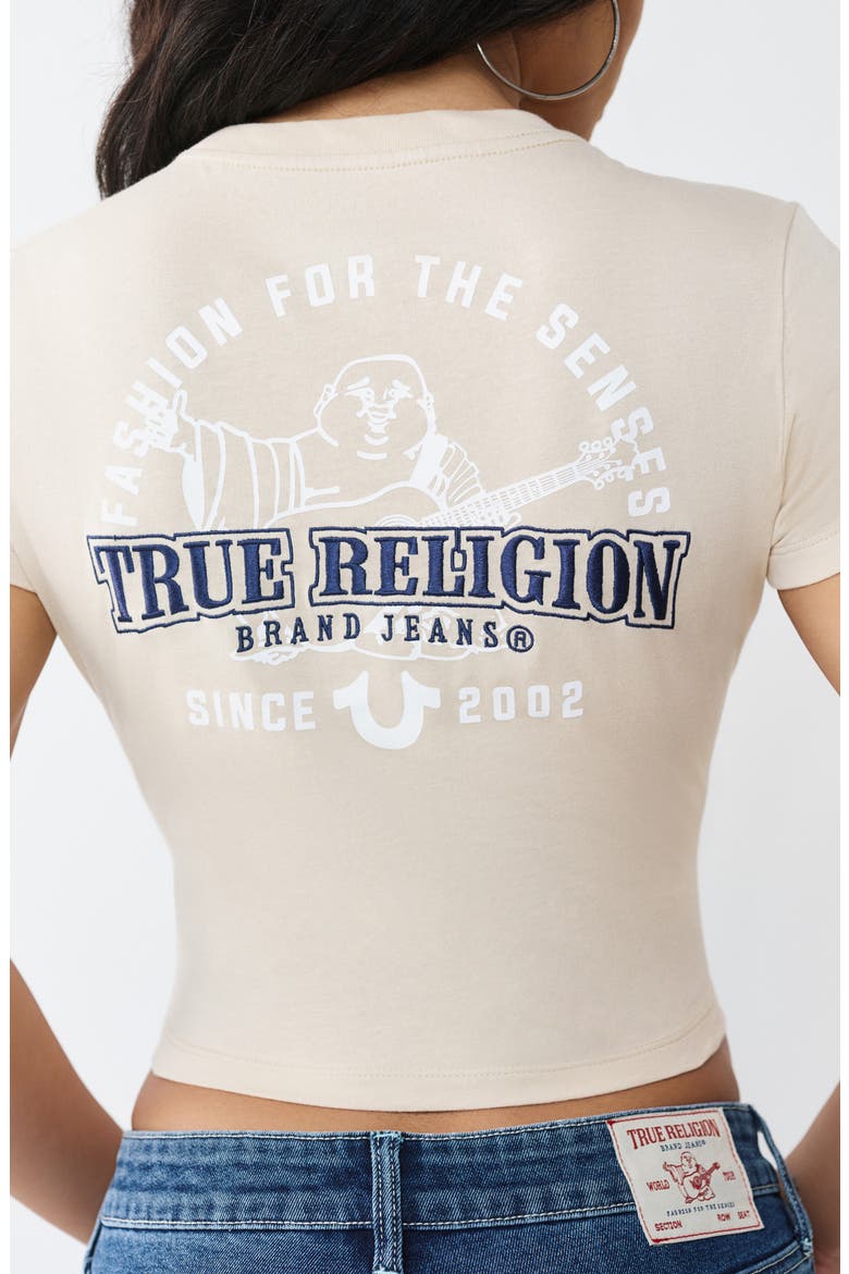Buddha Relax Shrunken Tee, Alternate, color, FOG