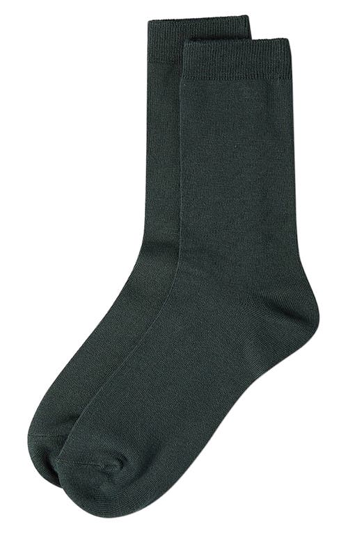 Memoi Seamless Crew Socks In Green