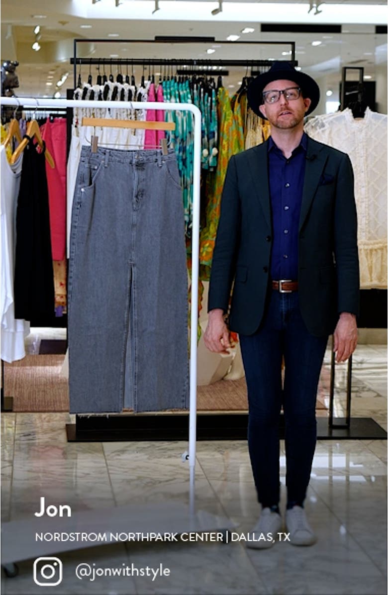 Nonstretch Denim Maxi Skirt, sales video thumbnail