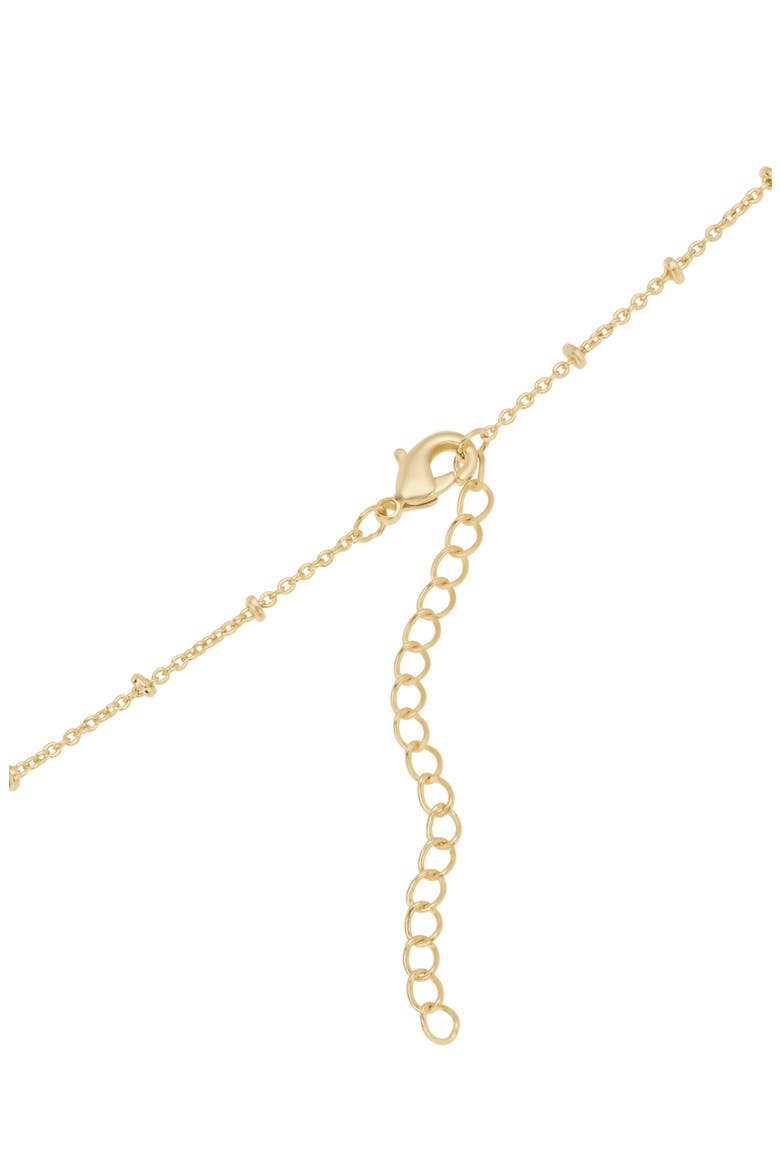Pavé Cubic Zirconia Evil Eye Tag Pendant Necklace, Alternate, color, GOLD
