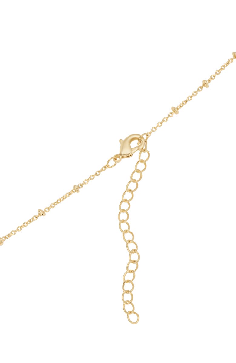 ATHRA LUXE Pavé Cubic Zirconia Evil Eye Tag Pendant Necklace, Alternate, color, Gold