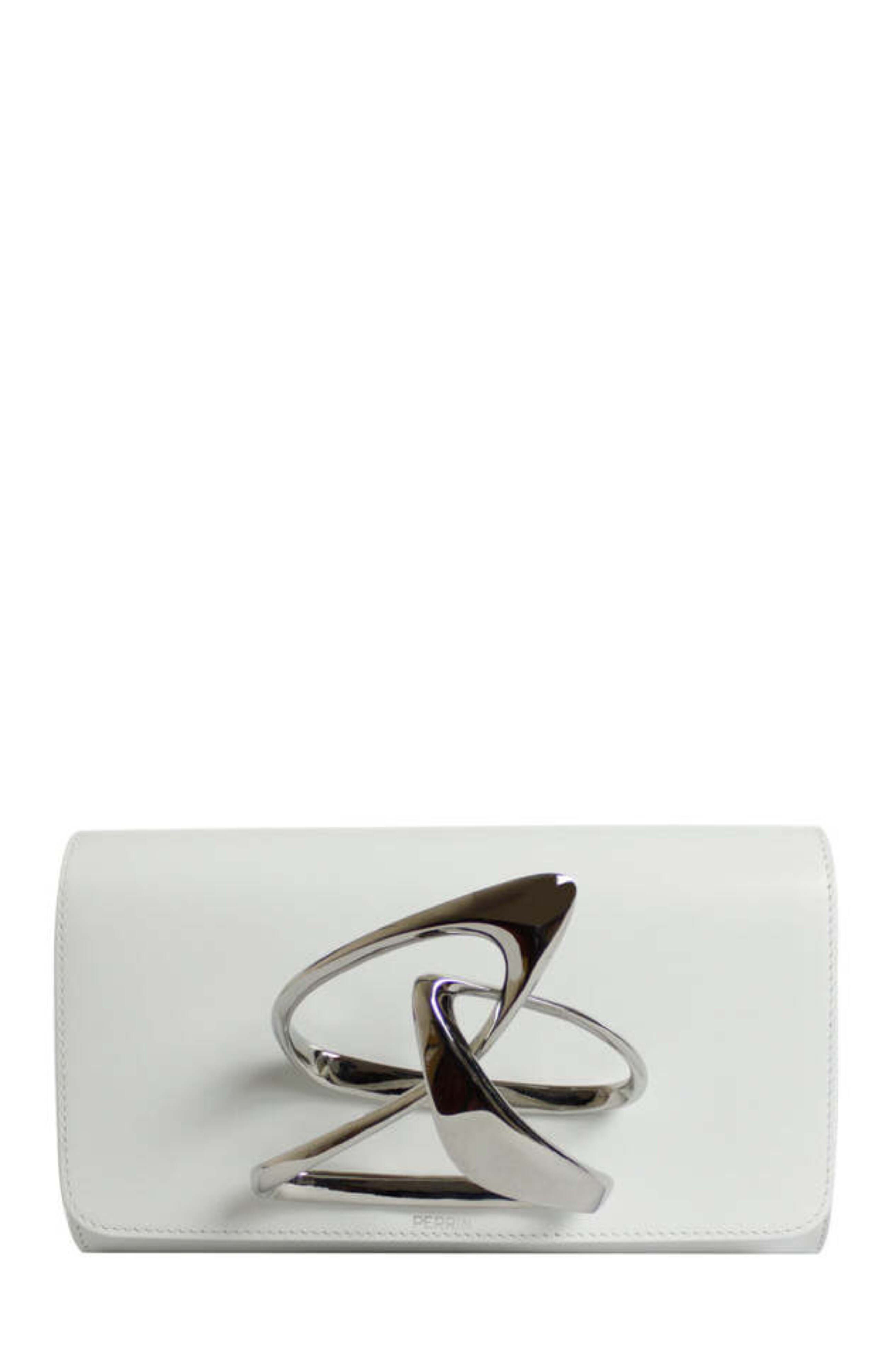 PERRIN PARIS ZAHA HADID LOOP CLUTCH, Main, color, White
