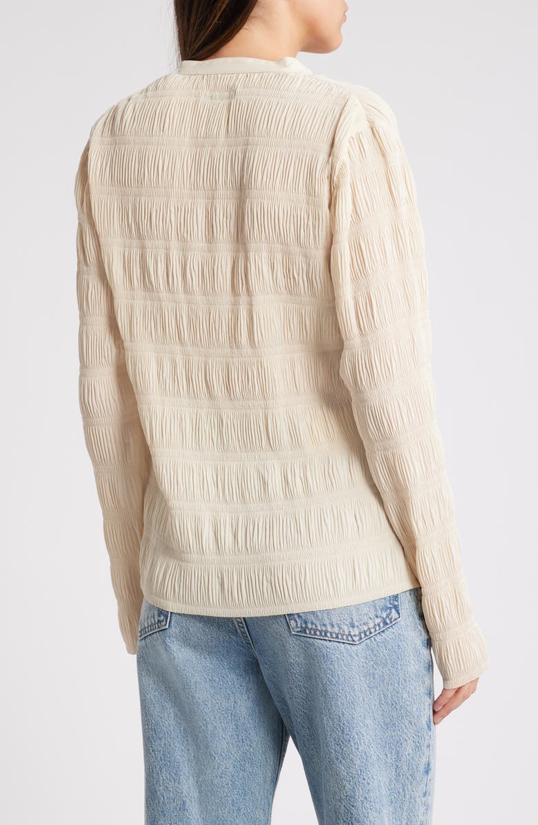 rag & bone Belle Shirred Top, Alternate, color, Ivory