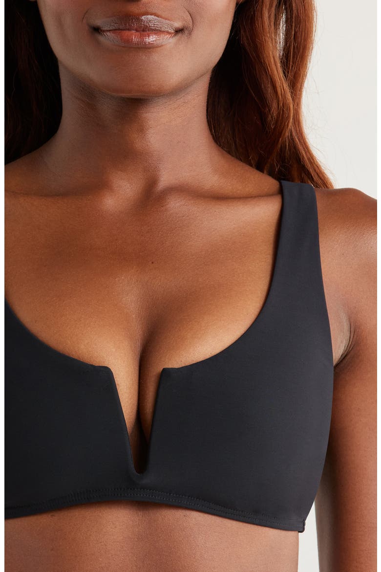 Verona Notched Bikini Top, Alternate, color, BLACK