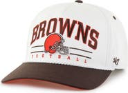 '47 Men's '47 White/Brown Cleveland Browns Roscoe Two-Toned Hitch Adjustable Hat