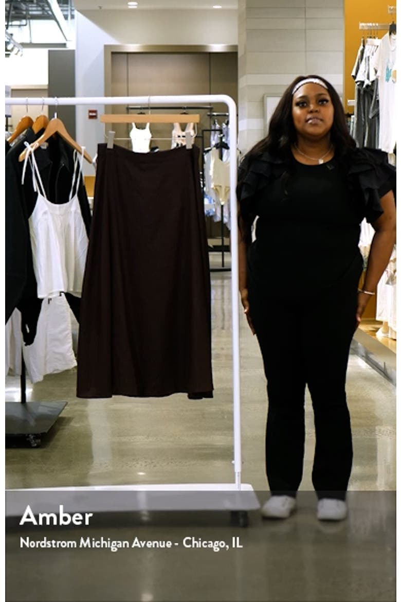 Brilyn Linen Midi Skirt video