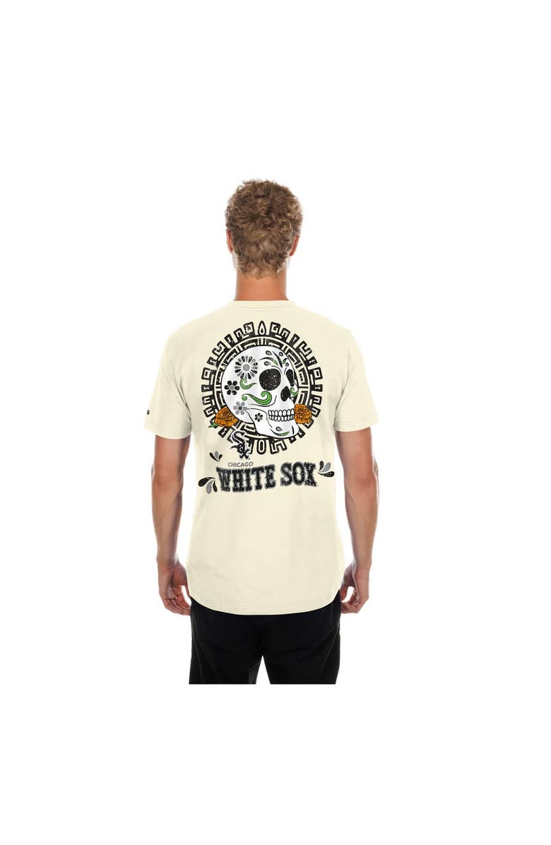 New Era Men's New Era Natural Chicago White Sox Dia de los Muertos Sugar Skull T-Shirt, Alternate, color, Natural