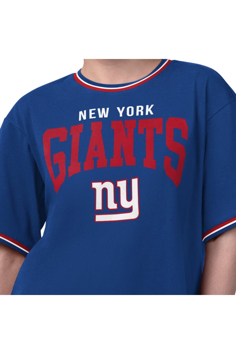 Women's Starter  Royal New York Giants Ace Cropped T-Shirt, Alternate, color, Royal