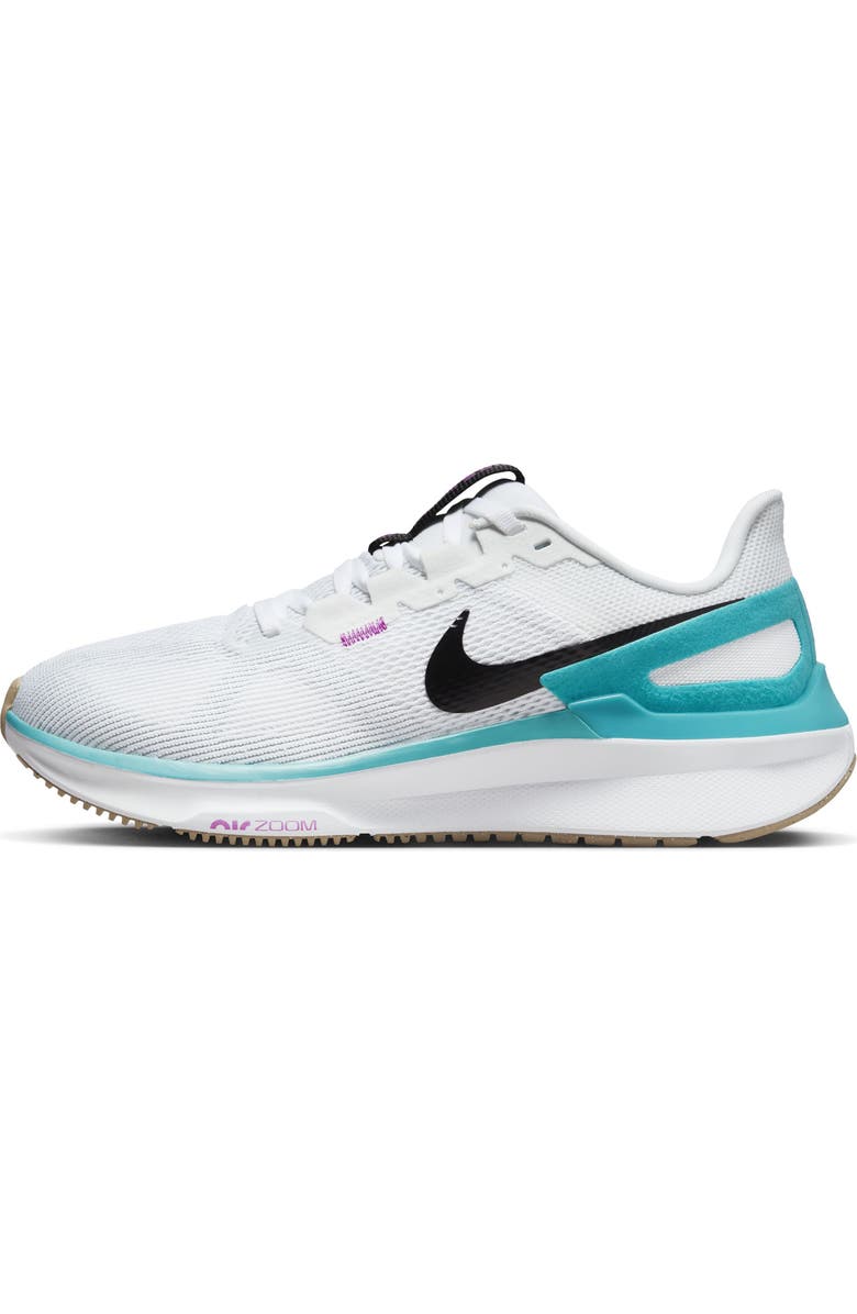 Nike Air Zoom Structure 25 Running Shoe, Alternate, color, White/ Platinum/ Cactus/ Black