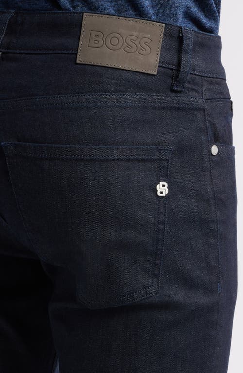 Hugo Boss Regular-fit Jeans In Blue-black Super-soft Denim In Dark Blue