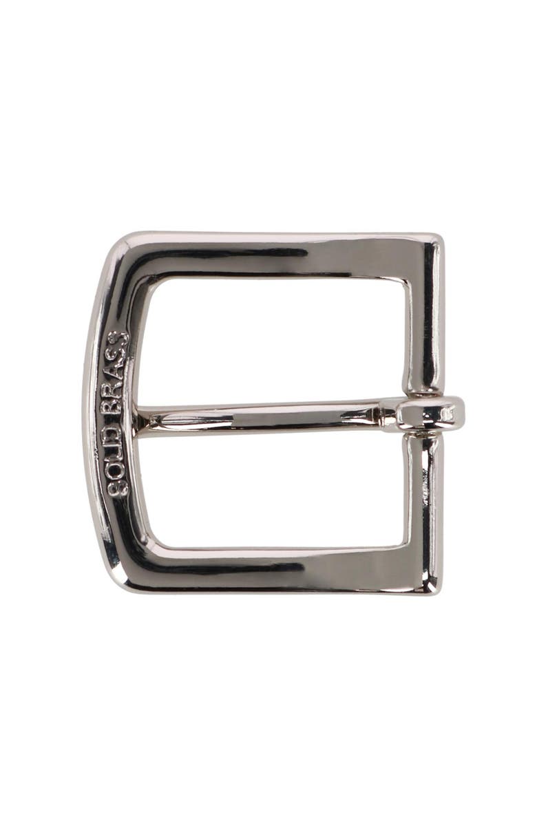 Trafalgar 32mm Solid Brass Polished Silver Single Prong Buckle, Alternate, color, Silver