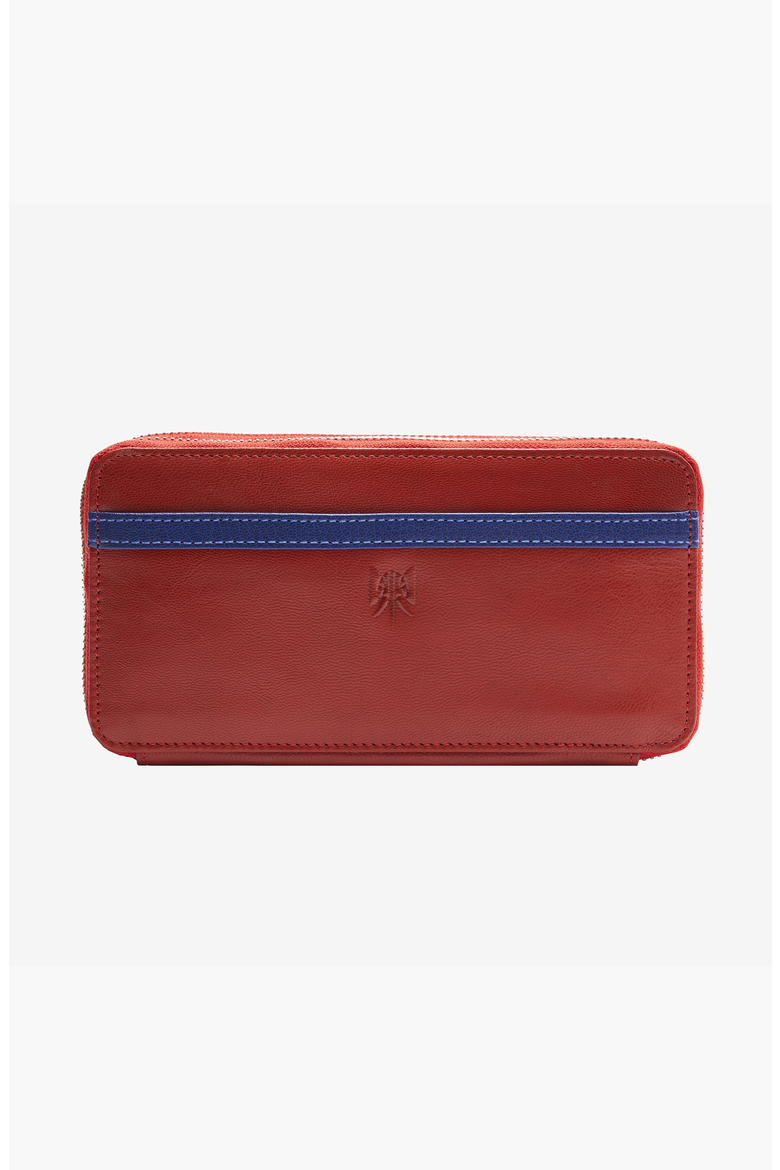 Siam Double Zip Wallet, Main, color, Red / Marine