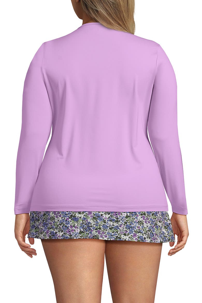 SunShade UPF 50 Long Sleeve Rash Guard Swim Tee, Alternate, color, Wild Lilacs