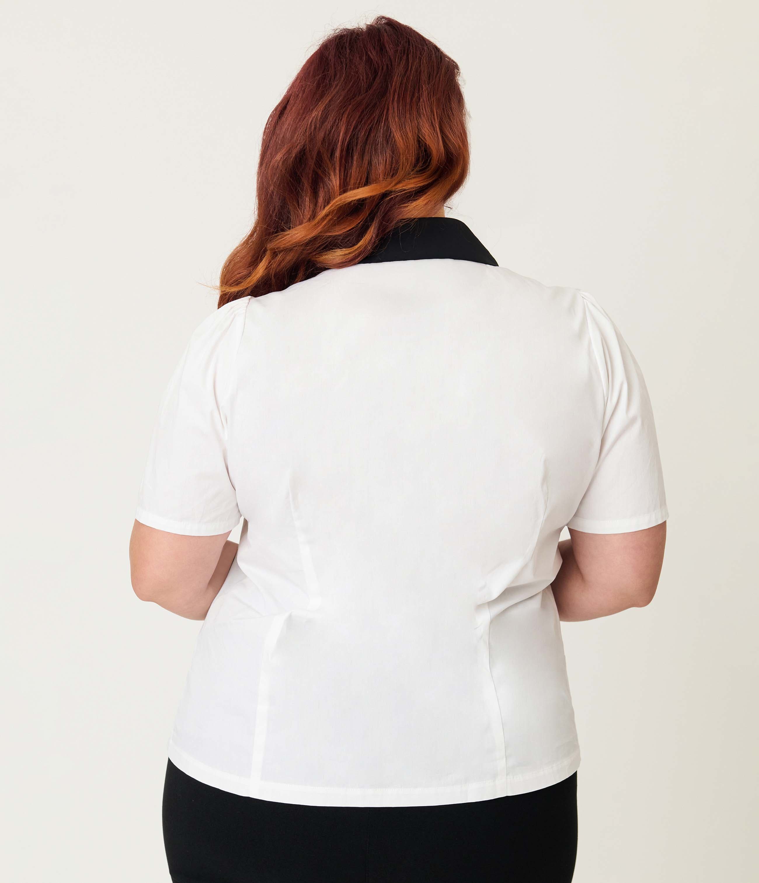Plus Size 1940s Collared Blouse - image 2