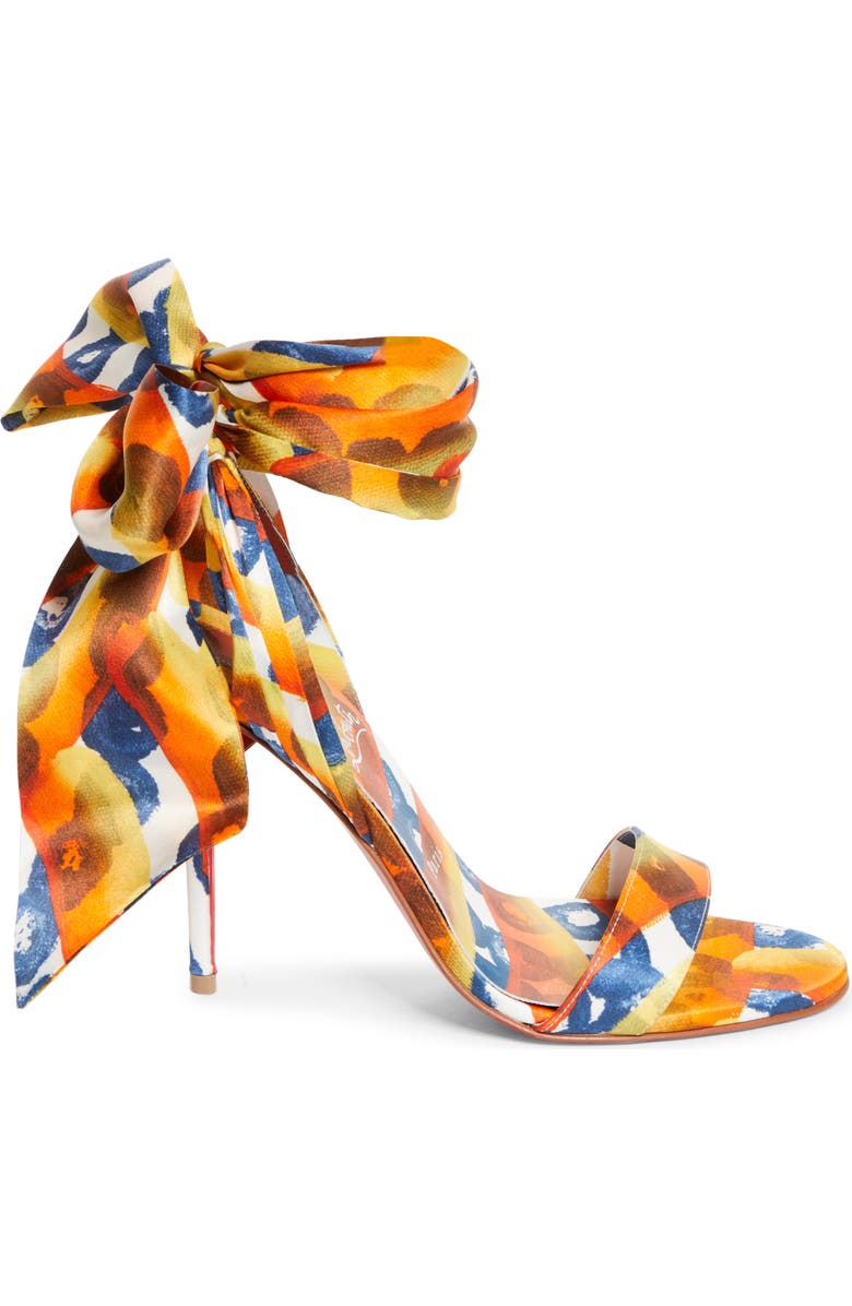 Christian Louboutin Miss Z Desert Sandal, Alternate, color, Multi Magma/ Lin Mult