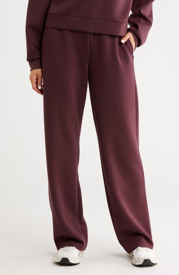 Z By Zella Whisper Knit High Waist Pants In Brown
