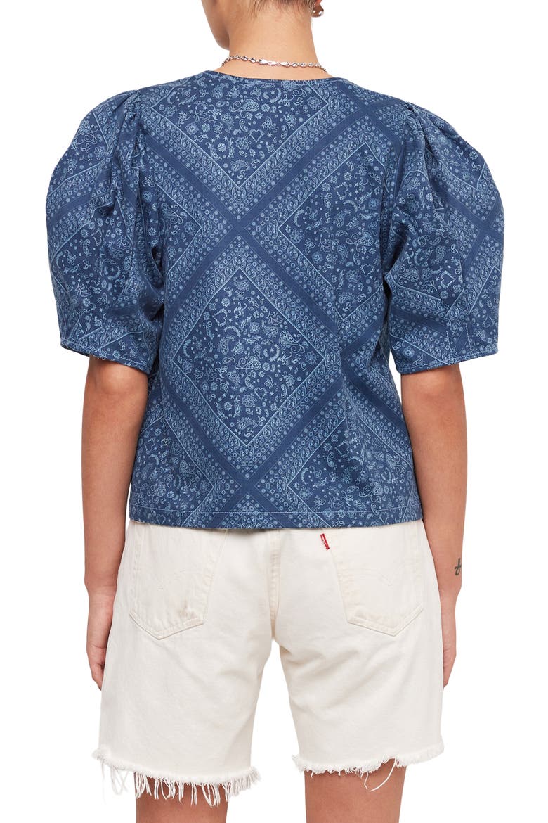 Print Puff Shoulder Top, Alternate, color, PRINT