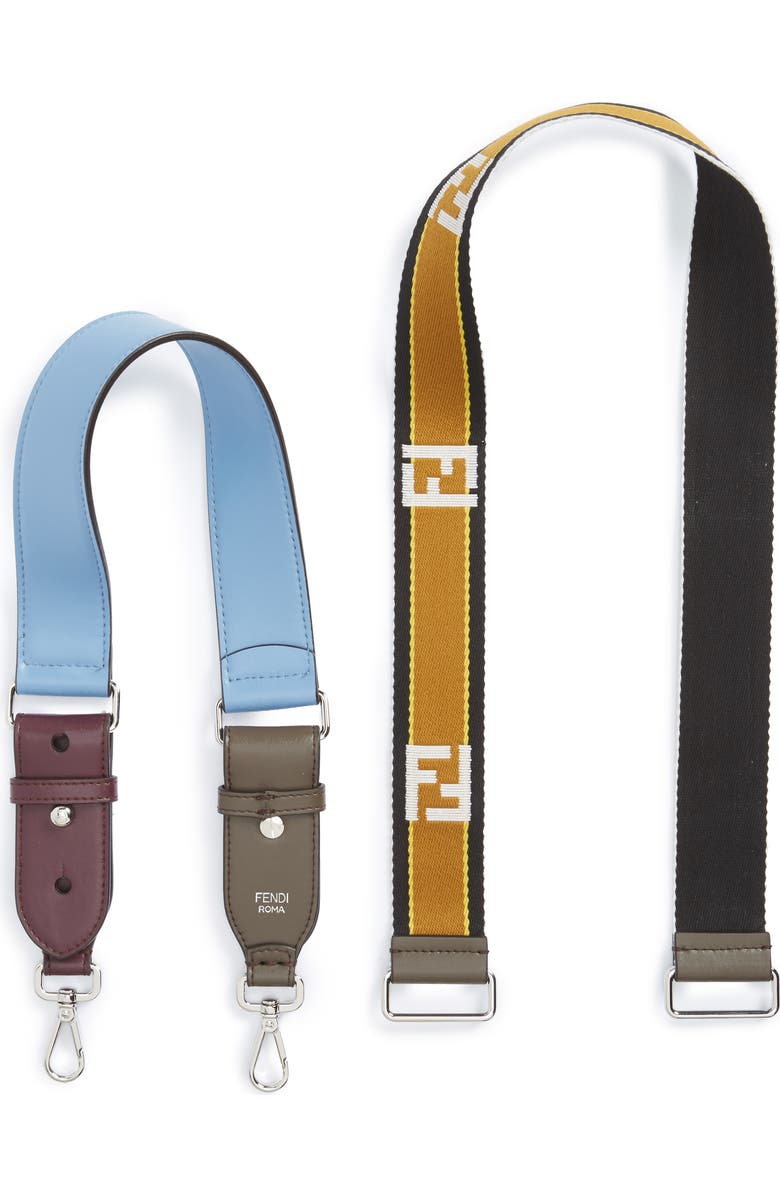 Fendi Set of 2 Strap You Mini Top Handle & Logo Crossbody Strap, Main, color,