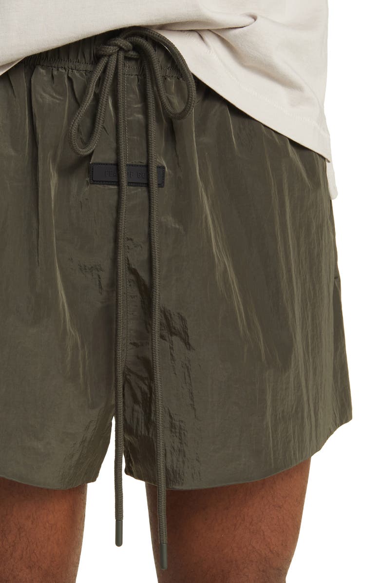 Fear of God Essentials Nylon Running Shorts, Alternate, color, Ink
