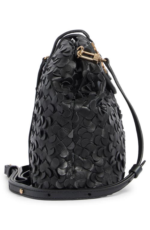 Sam Edelman Bianka Woven Leather Frame Clutch In Black