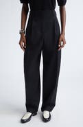 Givenchy Slashed Double Pleat Wool Grain de Poudre Pants