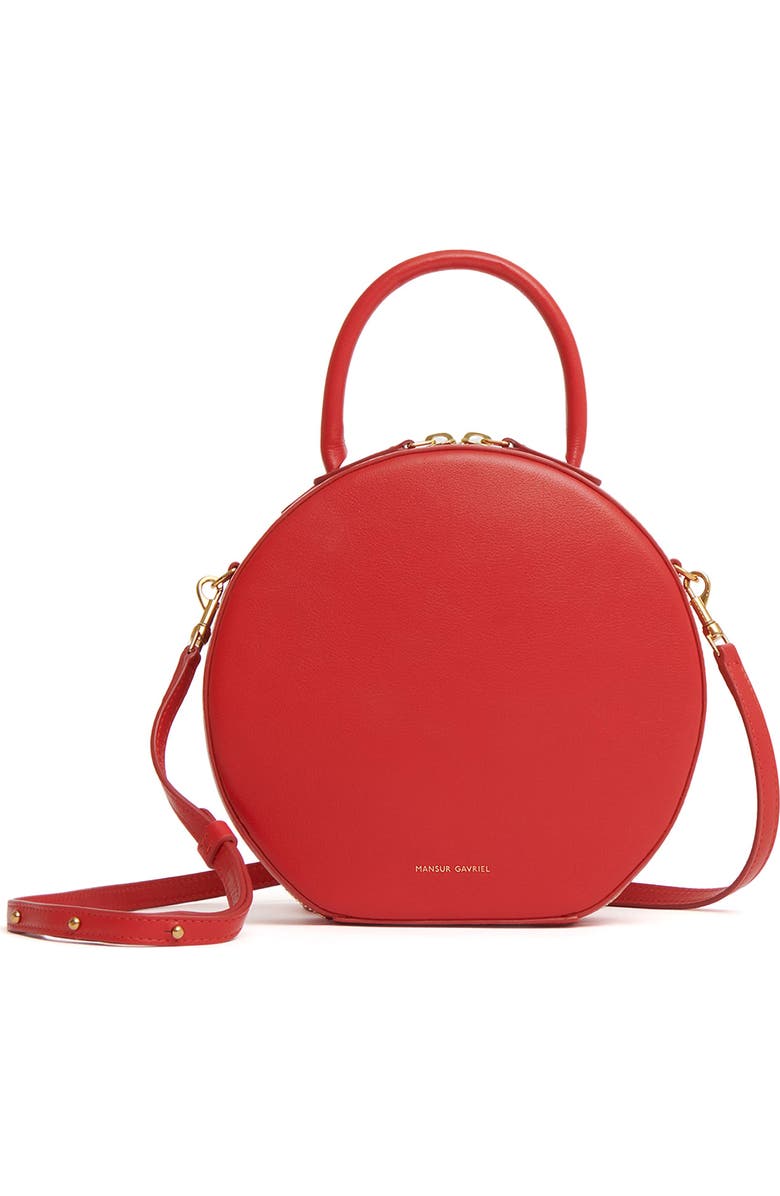 Mansur Gavriel Circle Leather Crossbody Bag, Main, color,
