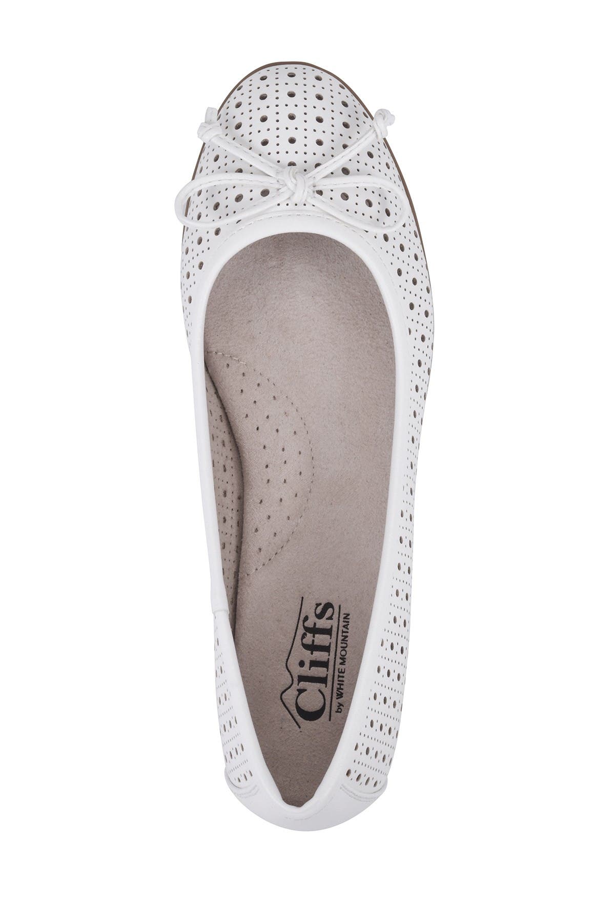 Cheryl Ballet Flat, Alternate, color, WHITE/BURNISHED/SMOOTH