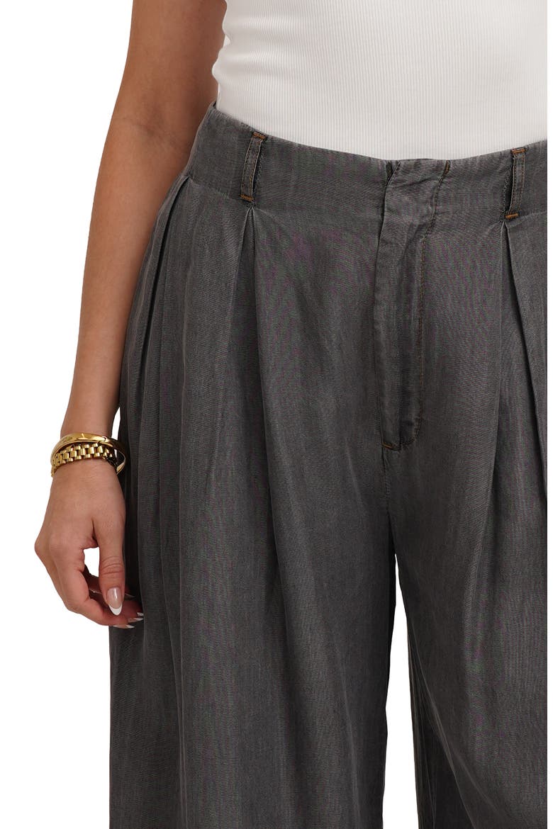Pleated Wide Leg Tencel Lyocell Pants, Alternate, color, MEDIUM GREY