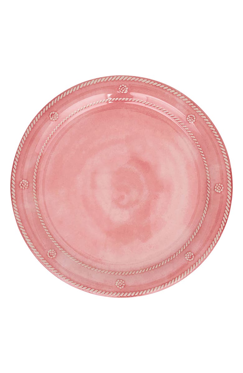 Juliska Berry & Thread Set of 4 Melamine Dinner Plates, Alternate, color, Coral